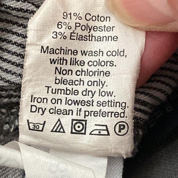 Women’s Madewell Denim Gray Jeans High Riser Skinny Creased Size 26 Stretch - Picture 14 of 14